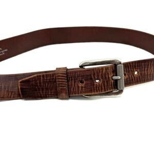 Justin Bomber Belt Brown Leather 38 Distressed Western Work Belt Made in the USA